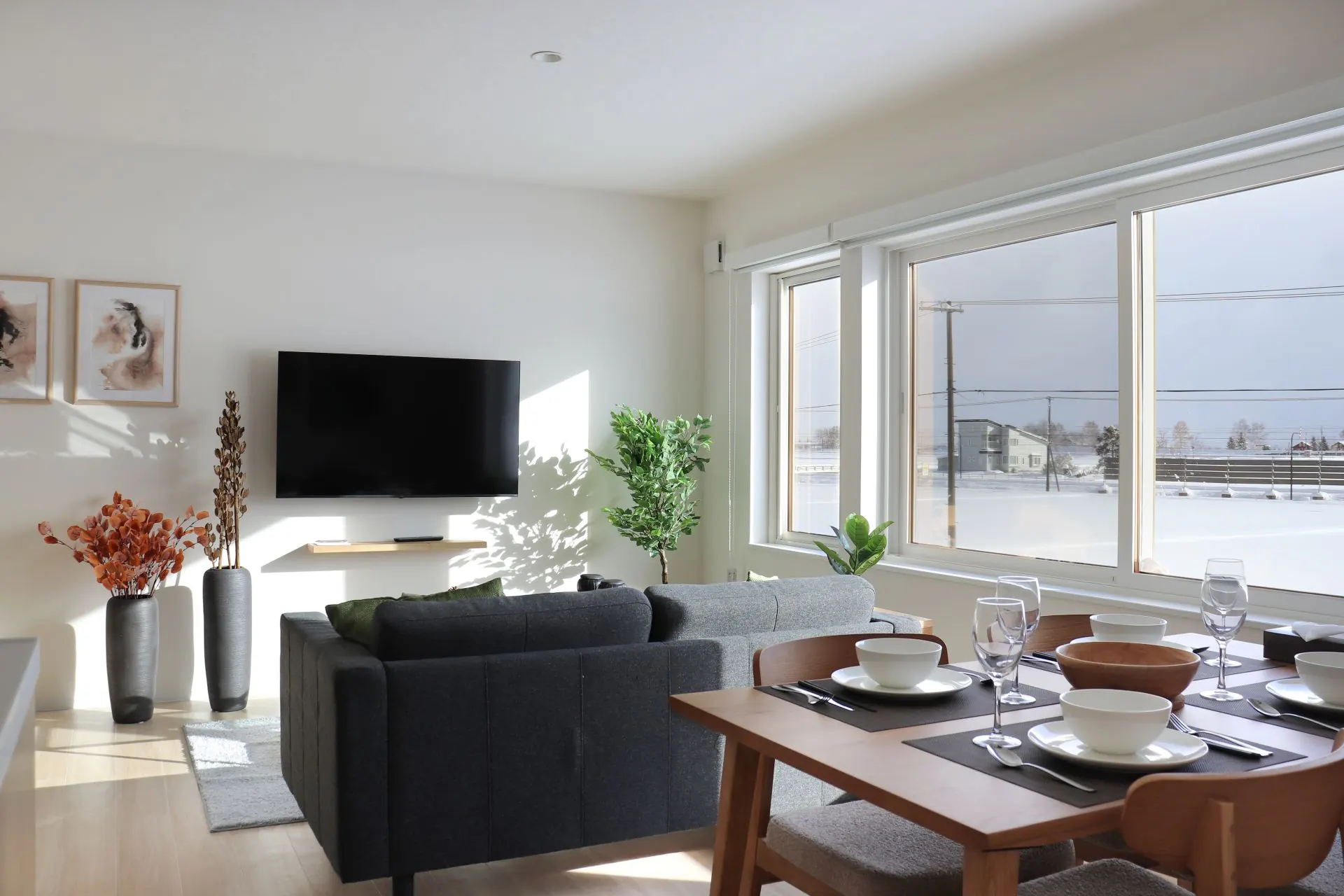 Two-bedroom valley-view lodge, Furano — Japan